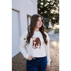 2 fly co CALF sweatshrt in white HERFY s/m and l/xl